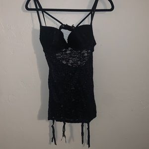 Black lace undergarment